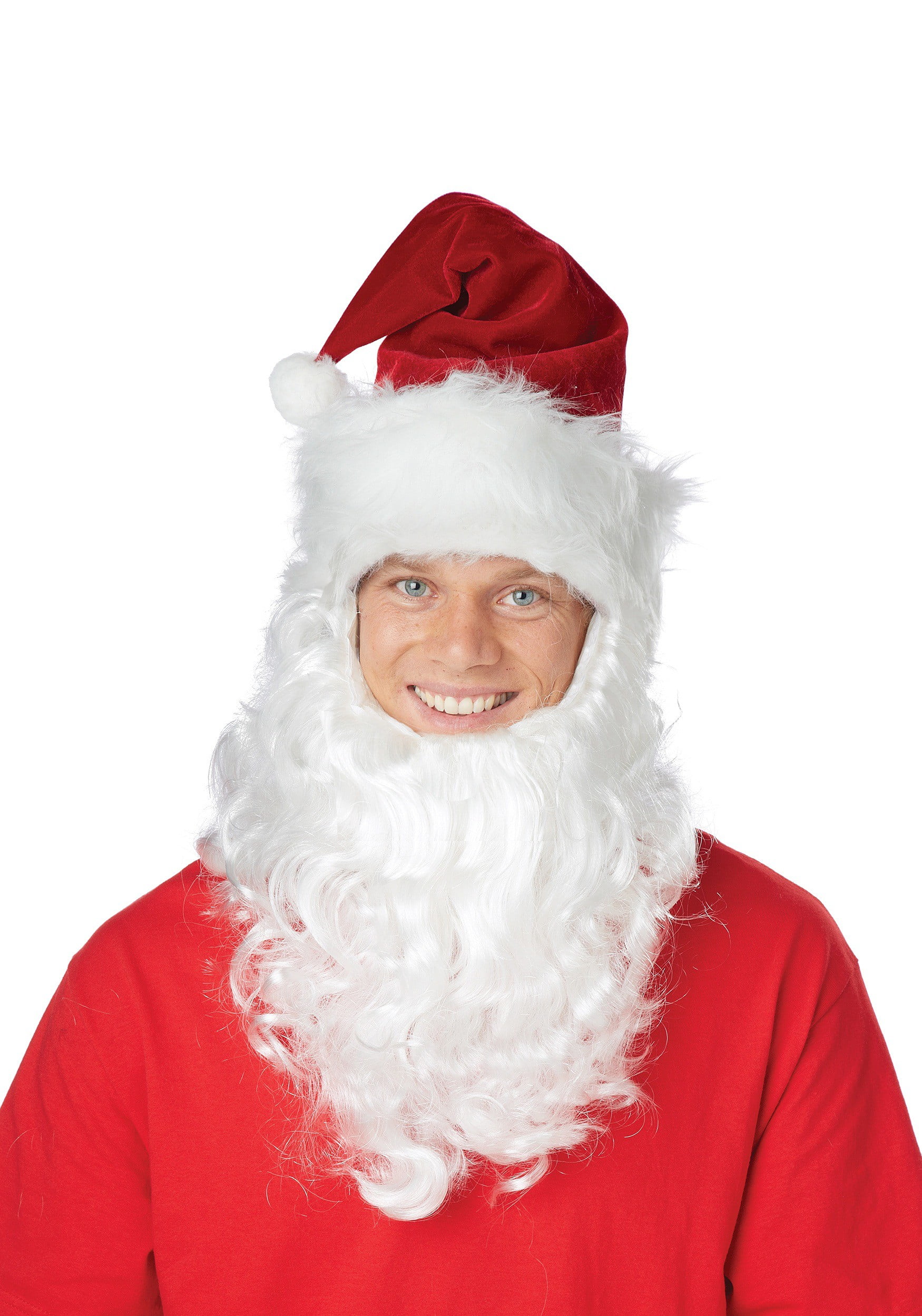 santa hat with attached beard