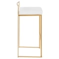 thumbnail image 5 of Fuji Stacker Fixed Height Barstool Set of 3 Gold, Bar Chairs Set of 3, Gold Bar Stools, Bar Stools Set of 3 Tall (White Velvet), 5 of 6