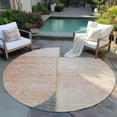 thumbnail image 6 of Addison Rugs Chantille Indoor/Outdoor Transitional Art Deco Coral Washable Round Rug, 8' x 8', 6 of 6