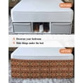 thumbnail image 7 of Brown Southwest Aztec Wrap Around Bed Skirts for Queen Bed 18" Drop,Bed Skirt with Adjustable Elastic Belt Dust Ruffle Bed Valance for Bedroom Hotel Luxury Farmhouse Vintage Geometric Bed Frame Cover, 7 of 7