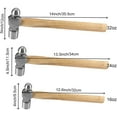 thumbnail image 2 of KINJOEK 3 PCS Ball Peen Hammer Set,  Ball Pein Wood Handled Hammer, Including 16 oz 24 oz 32 oz for Household Workshop, 2 of 6