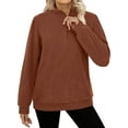 thumbnail image 2 of MOSHU Polar Fleece Sweatshirts for Women Quarter Zip Long Sleeve Tops Pullover Womens Sweatshirts, 2 of 9
