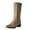 Beige, variant on PEASKJP Women's Heeled Mid-Calf Boots Mid Calf Chunky Heels Patent Leather Boots,Green 42