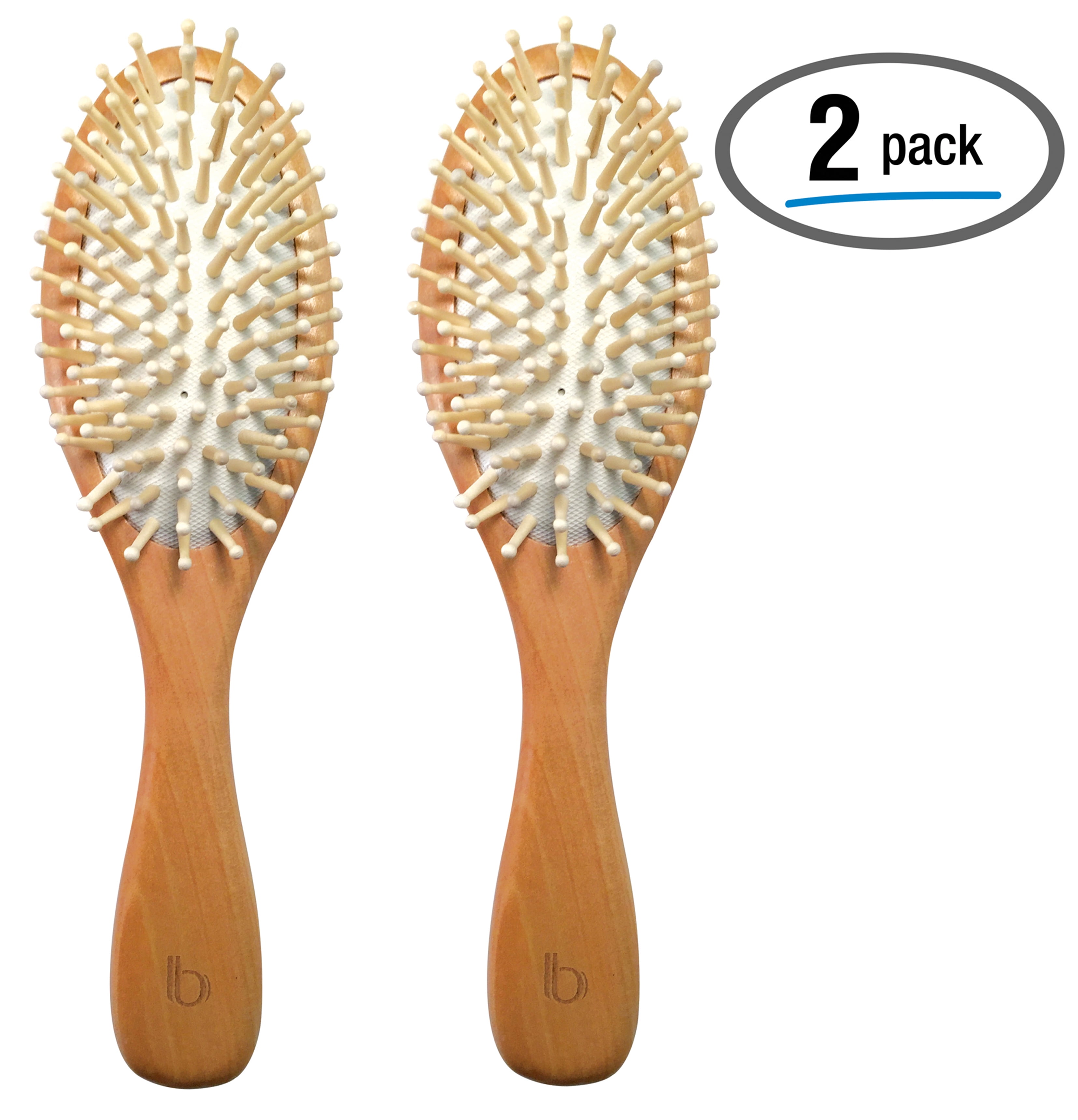 Oval Paddle Brush, 2 Pack, Massage Pins Brush, Detangling Brush by