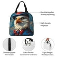 thumbnail image 3 of Yiaed Surreal Bald Eagle Gentleman Print Insulated Lunch Bag Reusable Cute Tote Lunch Box, Leakproof Cooler Lunch Bags for Work Office Travel School Picnic, 3 of 5