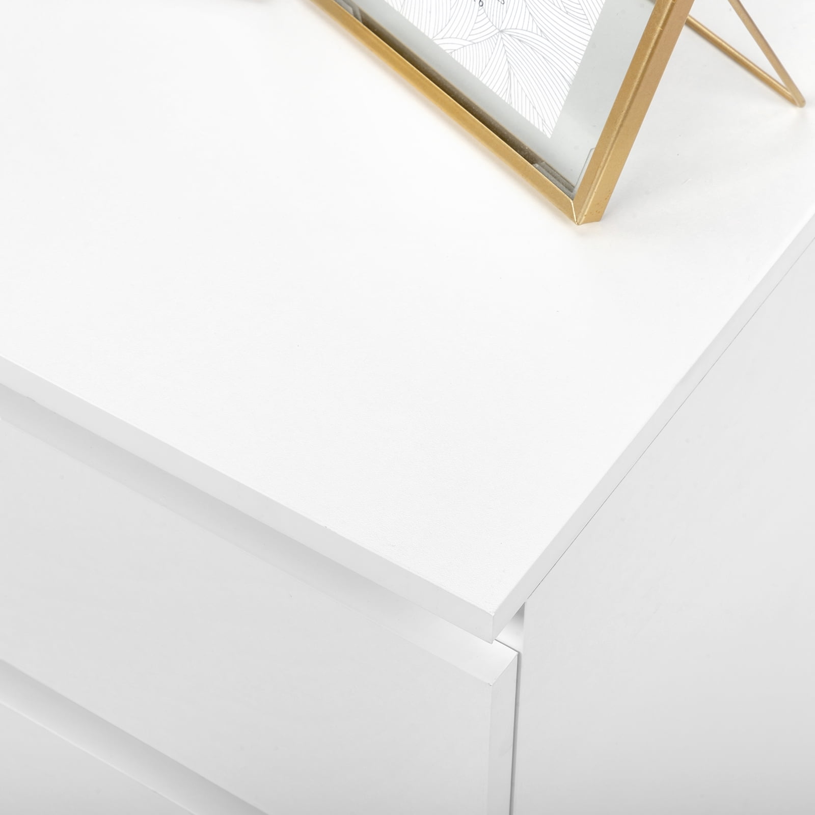 iTopRoad Chest of 4 Drawers, Dresser Organizer, Storage Cabinet for Bedroom, White