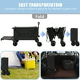 thumbnail image 2 of NIGSQJB Foldable Wagon with Extended Tailgate & 7" All-Terrain Wheels, Extra Long Extender Heavy Duty Wagon Cart, 480lb Capacity Beach Cart Shopping Cart for Camping Grocery Garden Sports, Black, 2 of 17