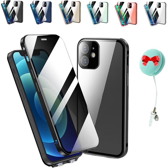 Funda de privacidad para teléfono Criteriont, funda para teléfono Criteriont, funda para teléfono Criteriont con protector de pantalla de privacidad, cubierta de vidrio templado con privacidad de 360