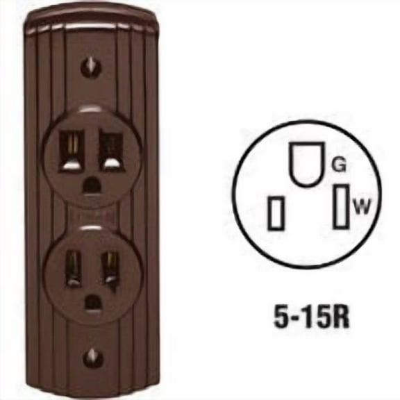 Leviton Manufacturing 3236601 15A Brown Recptacle Surface Mount