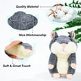 thumbnail image 3 of Triani Plush Interactive Toys Talking Hamster Repeats What You Say Talking Stuffed Electronic Pet Talking Record Animal for Early Learning(Grey), 3 of 7