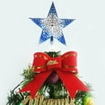 thumbnail image 6 of Glitter Christmas Tree Star Topper - 8 Inch Silvery Blue Hollowed-Out Xmas Tree Topper for Holiday Home Decor, Sparkling Tree Top Star Decoration, 6 of 8
