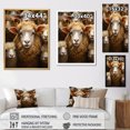 thumbnail image 4 of Designart "Sheep Familly euphony" Animals Canvas Print, 4 of 5