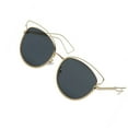 thumbnail image 3 of grinderPUNCH Flat Mirrored Lens Cat Eye Aviator Adult Sunglasses for Womens, 3 of 6