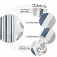 thumbnail image 6 of Blue Gray Striped Waterproof Fabric Shower Curtain, Farmhouse Stripe Art Waterproof Fabric Shower Curtain for Bathroom Curtains Bathtubs Hotel Washable Shower Curtains with 12 Hooks Stall 48x72in, 6 of 8