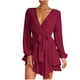 thumbnail image 1 of Mini vestido sexy con escote en V para mujer Fridja  NMB4821, 1 of 6