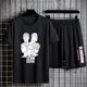 thumbnail image 1 of Chándal de Anime Slam Dunk para hombre, camiseta de Hanamichi Sakuragi, 100% algodón, camisetas de gran tamaño, pantalones cortos informales de Manga, conjunto de 2 piezas, 1 of 4