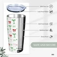 thumbnail image 5 of Bows 20oz Tumbler with Lid and Straw for Women, Red Green Ribbons and Bows Christmas Insulated Mug Polka Dot Bows Stainless Steel Tumbler Double Wall Vacuum Travel Mug Coffee Cup, 5 of 6