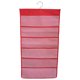 thumbnail image 1 of Organizador de armario colgante Bolsillos de malla de 2 lados Bolsa de almacenamiento para guardarropa Bolsa para ropa interior Calcetines de sujetador, Rejilla 30, Rojo Kearding HA003837-13, 1 of 6