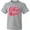 AC-Heather Grey, variant on Ohio Girl Cursive Pink Youth T-Shirt