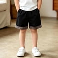 thumbnail image 2 of Unisex Kids Stripedâ Casual Shorts Elastic Waist SideâPocket Summer Shorts 2â12Y, 2 of 5