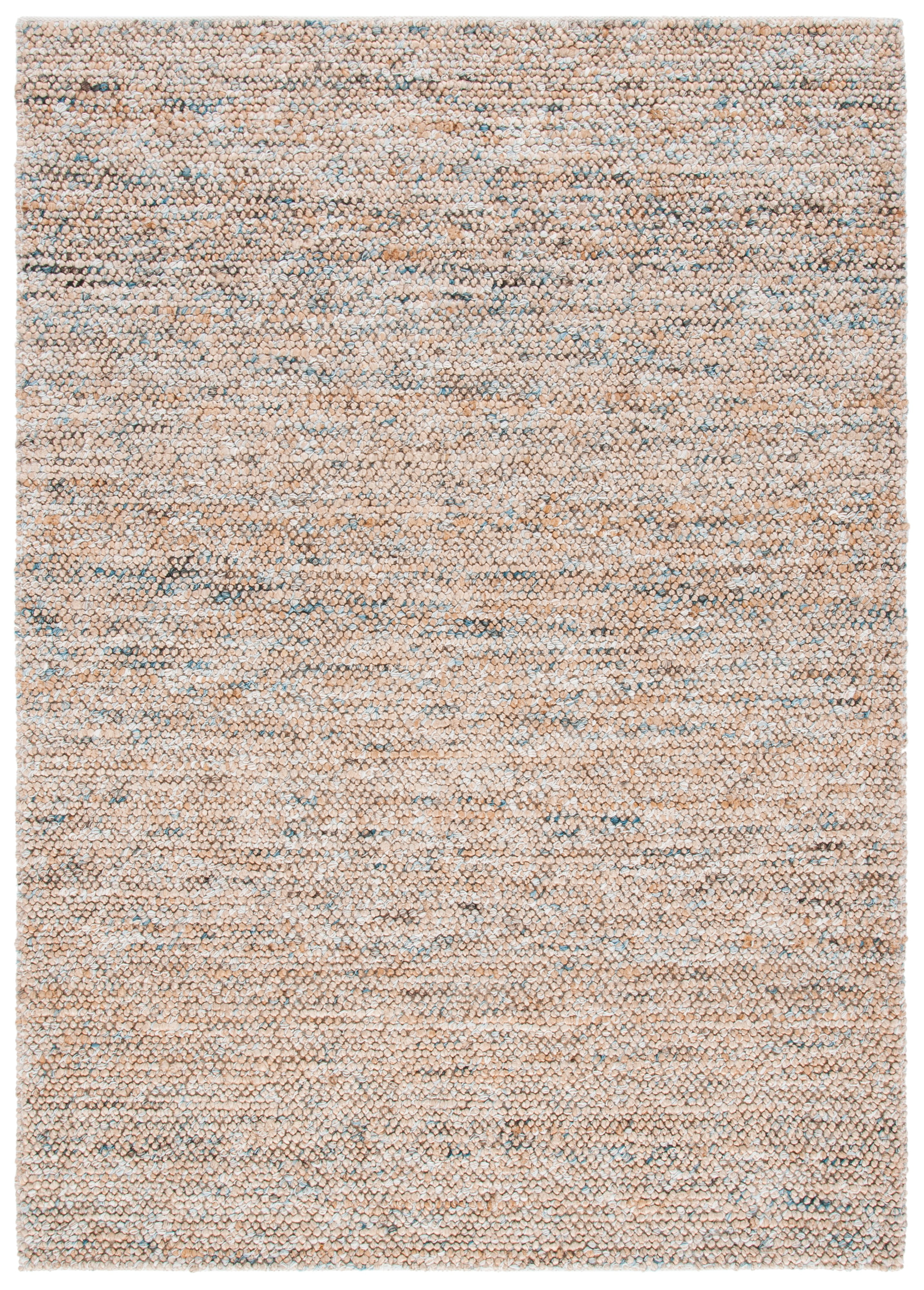SAFAVIEH Bohemian Martha Solid Area Rug, Natural/Blue, 4' x 6'