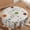 Mid Century-02, variant on Odenmar Black Gold Marble Round Tablecloth 60 Inch, Luxury Modern Table Cover, Waterproof Washable Polyester Tablecloth for Dining Kitchen Party Decor