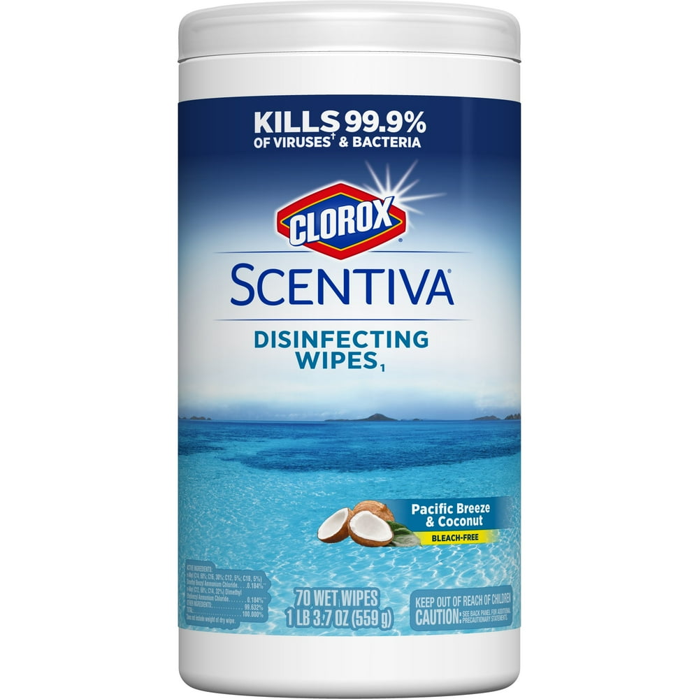 Clorox Scentiva Disinfecting Wipes, Pacific Breeze & Coconut 70 ct