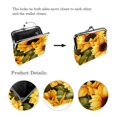 thumbnail image 3 of Sunflower seamless printing Compact Microfiber Coin Purse with Zinc Alloy Clasp - Small Wallet for Women - 4.3x4.7 Inch/11x12 cm - Stylish Coin Pouch Organizer for Coins and Keys, 3 of 7