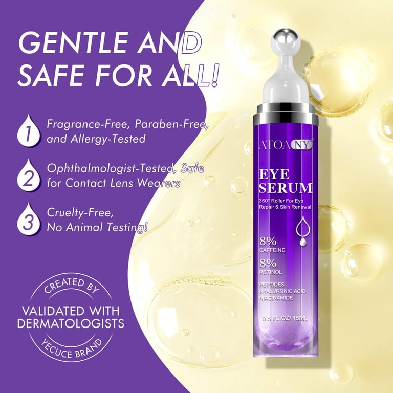Atoany Eye Serum 8% w/Caffeine, Intensive Hydration for Eye