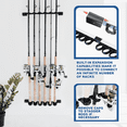 thumbnail image 4 of Rush Creek Creations Fishing Rod Vertical Horizontal Rack 6 Rod Capacity, 4 of 9