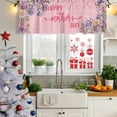 thumbnail image 5 of Happy Mother's Day Curtain Valances for Windows, Kitchen Valance Window Treatments Panel 2 Pack, Pink Love Heart Purple Spring Floral Rod Pocket Short Curtains for Bathroom Bedroom 54 x 18 Inch, 5 of 8