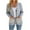 Dark Gray, variant on IROINNID Women's Cardigan Shacket Jacket V-Neck Solid Color Long Sleeve Loose Autumn Winter Pocket Button s Cardigan Coat Tops, White