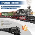 thumbnail image 4 of Electric Steam Locomotive Train Set with Tracks Realistic Smoke Sound Lights, 4 of 8