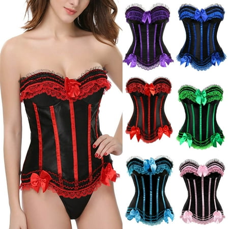 Elainilye Fashion Plus Size Corsets for Women Corsets Bustier Lingerie Bustier Top Gothic Shapewear Sexy Underwear Purple