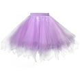 thumbnail image 3 of Horivan Girls' Performance Skirt Solid Color Mesh Pleated Tutu for Dance Recital Party Wear Elegant Kids Formal Attire with Comfortable Breathable Fabric, 3 of 6