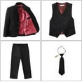 thumbnail image 3 of Boys Suits Set Slim Fit Kids Toddler Tux Suit for Teen Boy Wedding Outfit Communion Dress Clothes with Jacket Vest Pants Tie, 3 of 12