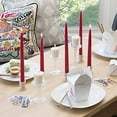 thumbnail image 6 of ROOT Candles Unscented Dipped Taper Candles, 9-inch Tall, Box of 12, Color: Red, 6 of 6
