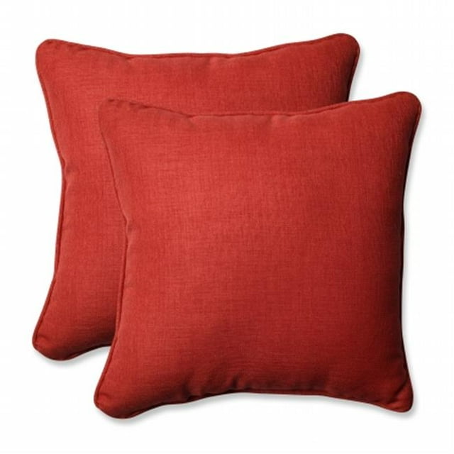 Pillow Perfect 601199 18.5 in. Extérieur et Intérieur Rave Flamme Jeter Oreiller & 44; Lot de 2 - Rouge