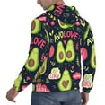 thumbnail image 6 of Fotbe Men's Hoodie with Avocado Love Pattern - Kangaroo Pocket Pullover Hooded Sweatshirt, Perfect for Daily Wear, Travel, and Home-Medium, 6 of 7