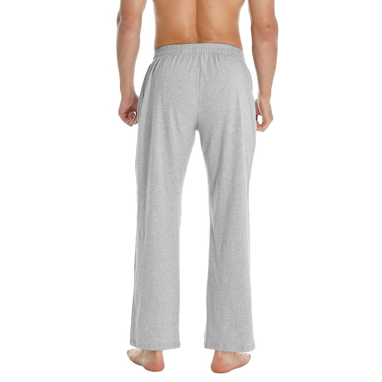 FEDTOSING Men's Sweatpants Cotton Jogger Male Loose Fit with Pockets Light  Gray,up to 3XL