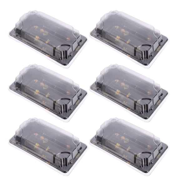 MLINS Transparent Plastic Sushi Box for Food Storage Portable Lunch Container for School and Outdoor Activities 50 Pcs