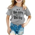 thumbnail image 1 of MEZZALL T-Shirt Mode Décontracté Respirant Imprimé pour Filles, Gris, 6-7 Ans, 1 of 4