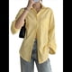 thumbnail image 1 of Camisas de Mujer con Botones, Camisas Formales A Rayas, Mangas Largas, Solapas, Camisas de Oficina, Blusas Amarillo XL, 1 of 7