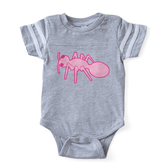 CafePress - Ant Pink - Cute Infant Baby Football Bodysuit