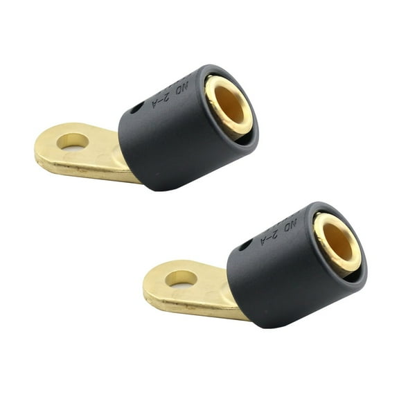 WeldingCity 2-pk Twist-Lock Insulated Female Terminal Adapter Threaded Stud to Tweco/Lenco for Miller Lincoln ESAB Welders (Pack of 2)