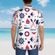 thumbnail image 4 of Balery Sailing Marine Travel Camisas hawaianas de manga corta para hombre, camisas playeras de corte holgado, camisas de vacaciones con botones,3X-Large, 4 of 7