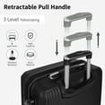 thumbnail image 4 of 20 inch Carry on Luggage for Airplane, Hardside Expandable Suitcase with Spinner Wheels, Lightweight Rolling Luggage, Black - WD588, 4 of 11