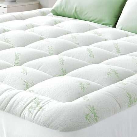 Niagara Sleep Solution Bamboo Mattress Topper Cover Queen with 1 Pillow Protector Cooling Pillow