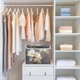thumbnail image 6 of Muted White Flowers Large Storage Bins with Linen Collapsible Lid Storage Box 16.7 x 12.6 x 11.8in, 6 of 7