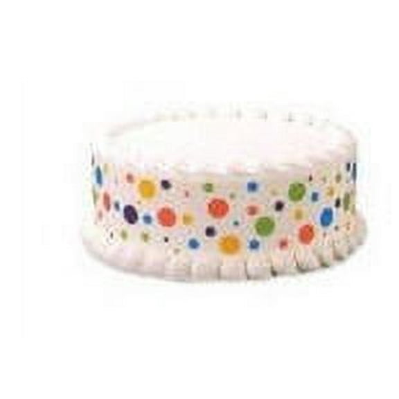 Multi Color Polka Dots Edible Photo Image Cake Border Decoration